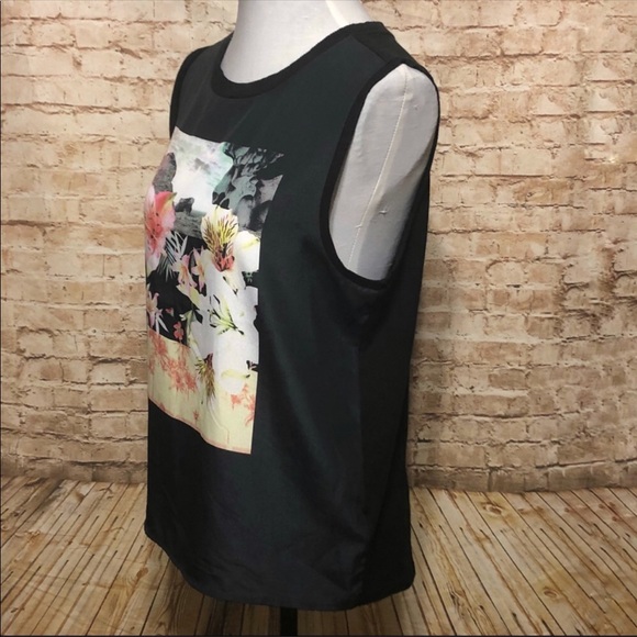 Express Mixed Media Sleeveless Blouse - Picture 4 of 8